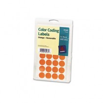 Print or Write Removable Color-Coding Labels, 3/4in dia, Orange, 1008/Pack