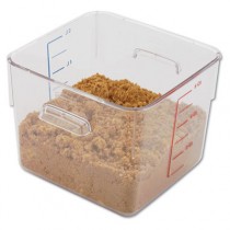 SpaceSaver Square Containers, 6qt, 8 4/5w x 8 3/4d x 6 9/10h, Clear