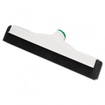 Sanitary Standard Floor Squeegee, 18 Inch Blade, White Plastic/Black Rubber
