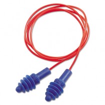 DPAS-30R AirSoft Multiple-Use Earplugs, 27NRR, Red Polycord, Blue