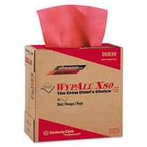 WYPALL X80 Wipers, POP-UP Box, 9 1/10 x 16 4/5, Red