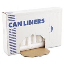 High-Density Can Liners, 40 x 46, 45-Gal, 12 Micron Equivalent, Clear, 25/Roll