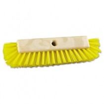 Dual-Surface Scrub Brush, Plastic, 10", Yellow Handle