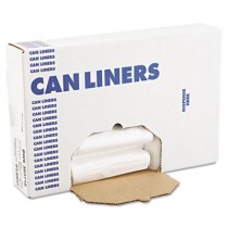 High-Density Can Liners, 30 x 35, 30-Gal, 10 Micron Equivalent, Clear, 25/Roll
