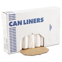 High-Density Can Liners, 38 x 58, 60-Gal, 14 Micron Equivalent, Clear, 25/Roll
