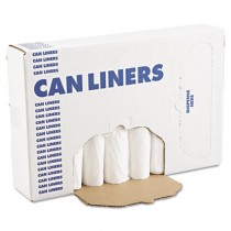 Extra Heavy-Grade Can Liners, 24 x 32, 16-Gallon, .40 Mil, White, 25/Roll