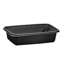 Microwave-Safe Containers,32 oz, Plastic, Black, 8-3/4x6-1/8x2, 75/Bag