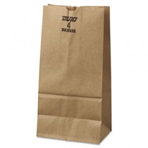 4# Paper Bag, 50-Pound Base Weight, Brown Kraft, 5 x 3.33 x 9-3/4, 500-Bundle