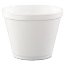 Food Containers, Foam, White, 12 oz, 25/Bag