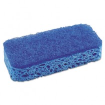 All Purpose Scrubber Sponge, 2 1/2 x 4 1/2 in, 1" Thick, Dark Blue/Light Blue