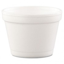 Food Containers, Foam 4 oz, White