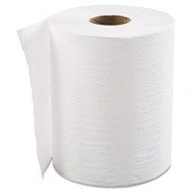 Hardwound Roll Towels, 1-Ply, 8" x 600 ft, White