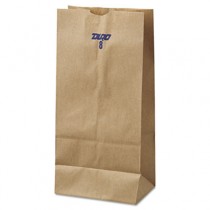 8# Paper Bag, 35-Pound Base, Brown Kraft, 6-1/8 x 4.17 x 12-7/16, 500-Bundle