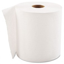 Hardwound Roll Towels, 1-Ply, White, 8" x 700 ft