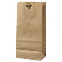 10# Paper Bag, 35-lb Base Weight, Brown Kraft, 6-5/16x4-3/16x13-3/8, 500-Bundle