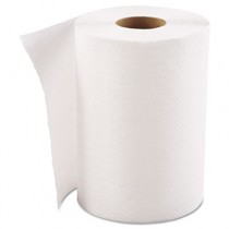 Hardwound Roll Towels, 1-Ply, White, 8" x 300 ft