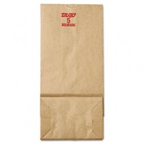5# Paper Bag, 50-Pound Base, Brown Kraft, 5-1/4 x 3-7/16 x 10-15/16, 500-Bundle