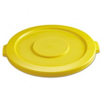 Round Brute Flat Top Lid, 22 1/4 x 1 5/8, Yellow