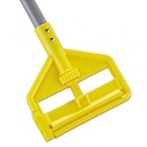 Invader Fiberglass Side-Gate Wet-Mop Handle, 60", Gray/Yellow