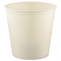 Double Wrapped Paper Bucket, Waxed, White, 165 oz
