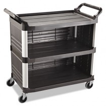 Xtra Utility Cart, 300-lb Cap., 3 Shelves, 20w x 40 5/8d x 37 4/5h, Black