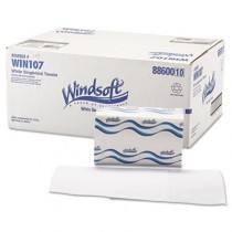 Embossed Singlefold Paper Towels, One-Ply, 9 9/20 x 9, White, 250/Pack