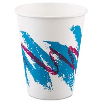 Jazz Hot Paper Cups, 8 oz., Polycoated, Jazz Design, 50/Bag