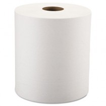 Nonperforated Paper Towel Roll, One-Ply, White, 8 x 800'