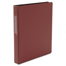 Suede Finish Vinyl Round Ring Binder With Label Holder, 1" Capacity, Maroon