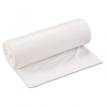 Low-Density Can Liner, 33 x 39, 33-Gallon, .80 Mil, White, 25/Roll