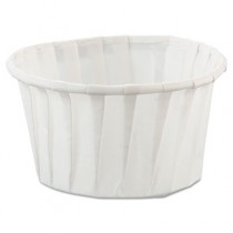 Treated Paper Souffl� Portion Cups, 4 oz., White, 250/Bag