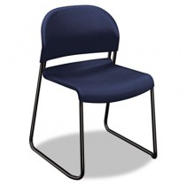 GuestStacker Chair, Regatta Blue with Black Finish Legs, 4/Carton