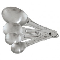 Measuring Spoon Set, Stainless Steel, 1/4, 1/2, 1 T-Spoons, 1 Tablespoons