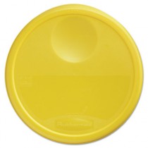 Round Storage Container Lids, 13 1/2dia x 2 3/4h, Yellow