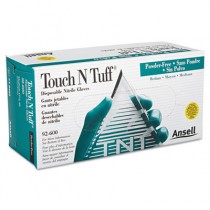 Touch N Tuff Nitrile Gloves, Teal, Size 7.5-8