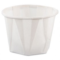 Treated Paper Souffl� Portion Cups, 1 oz., White, 250/Bag
