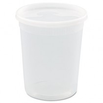 DELItainers Microwavable Cont., Clear, 32 oz, 4.55"dia x 5.55"h, 240/Carton