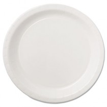 Coated Paper Dinnerware, Plate, 9", White