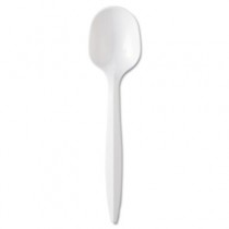 Medium-Weight Cutlery, 6 1/4", Soup Spoon, White