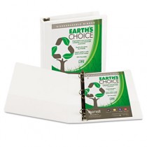 Earth's Choice Angle-D Ring View Binder, 1-1/2", White