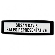Plastic Partition Additions Nameplate, 9 x 2 1/2, Graphite
