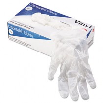 Vinyl Gloves, Powder-Free, Opaque, Large, 100/Dispenser Pack