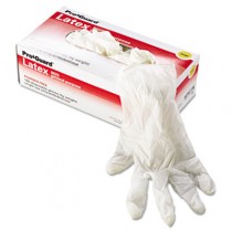 Latex Gloves, Powder-Free, Natural White, Large, 100/Dispenser Pack