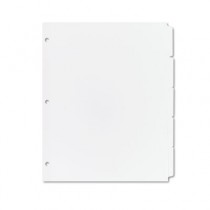 Write-On Plain Tab Dividers, 5-Tab, Letter, White, 36 Sets/Box
