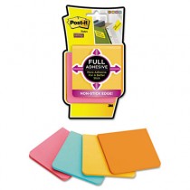 Full Adhesive Notes, 3 x 3, Assorted Farmers Market Colors