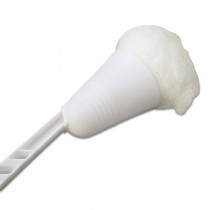 Toilet Bowl Brush, Cone, 12-Inch Handle Length, White Plastic