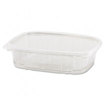 Clear Hinged Deli Container, Plastic, 24 oz, 7-1/4 x 6-2/5 x 2-1/4, 100/Bag