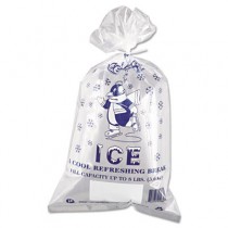 Ice Bag, 11 x 20, 8-Pound Capacity, 1.50 Mil, Clear/Blue, 1000/Case