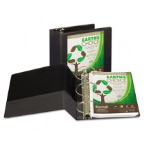 Earth's Choice Round Ring View Binder, 5" Capacity, Black