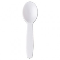 Lightweight Polystyrene Taster Spoons, 3 Inches, White, 3,000/Case